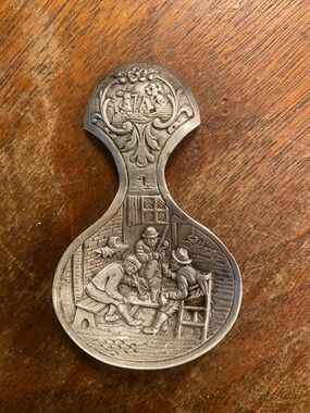 1880s Silver Dutch Tea Caddy Sppon